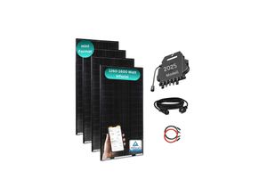 4262414423158 - MyBasic 1260+ Watt Mini-Format Balkonkraftwerk (165m x 088m) Glas-Module (bifazial +30% Ertrag) WLAN Wechselrichter