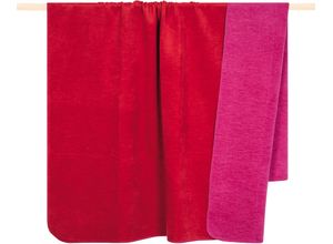 4262415734765 - Wohndecke PAD HOBART Wohndecken Gr B L 150 cm x 200 cm rot (red pink) Decken Made in Europe