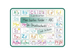 4262416630196 - Mein buntes Kinder-ABC Druckschrift mit Artikeln Umlauten Doppellauten und Sp St Sch und Pf - Helga Momm Kartoniert (TB)