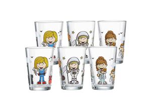 4262418976087 - Kindergläser Berufe Mädchen 205 ml 6er Set