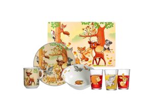 4262418976261 - Geschirr-Set mit Kinderbecher Waldtiere 7er Set