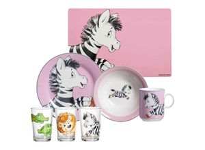 4262418976292 - Geschirr-Set mit Kinderbecher Happy Zoo Zebra 7er Set