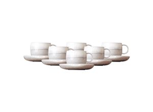 4262418978654 - like by Villeroy & Boch Kaffeetassen mit Untertassen Perlemor Sand 190 ml 6er Set