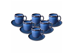 4262418978937 - like by Villeroy & Boch Kaffeetassen mit Untertassen Lave 190 ml 6er Set