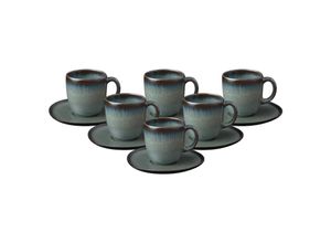 4262418978951 - like by Villeroy & Boch Kaffeetassen mit Untertassen Lave 190 ml 6er Set