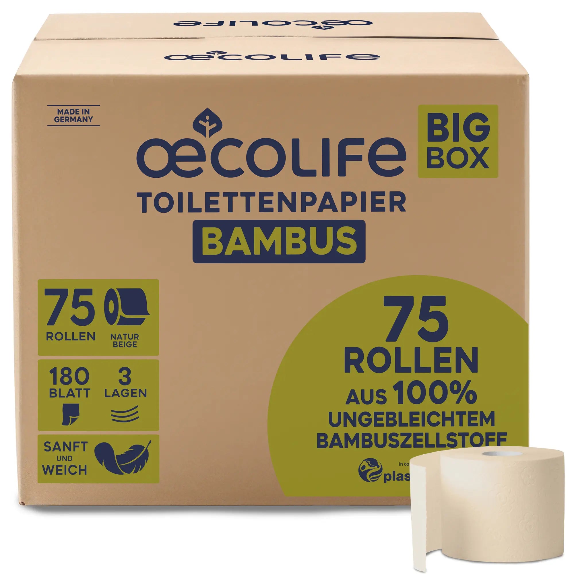 4262419330468 - Toilettenpapier XXL-Box Bambus