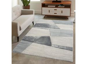 4262420641768 - Teppich CARPET CITY BONITO 9053 Teppiche Gr B L 200 cm x 290 cm 11 mm 1 St grau Esszimmerteppiche Flachflor Hochtief-Muster