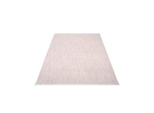 4262420643540 - Teppich CARPET CITY CLASICO 0052 Teppiche Gr B L 160 cm x 230 cm 11 mm 1 St rosa Fransenteppich Esszimmerteppiche Kurzflor Fransen Meliert Boho-Stil Wohnzimmer