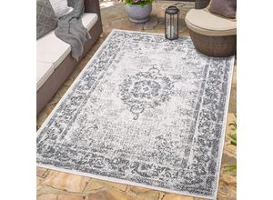 4262420648484 - Outdoorteppich CARPET CITY DUO RUG 5577 Teppiche Gr B L 160 cm x 230 cm 5 mm 1 St grau Moderne Teppiche Wendeteppich Wetterfest In- & Outdoor Balkon Terrasse Wohnzimmer