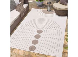 4262420648729 - Outdoorteppich CARPET CITY DUO RUG 5739 Teppiche Gr B L 160 cm x 230 cm 5 mm 1 St beige (creme) Moderne Teppiche Wendeteppich Wetterfest In- & Outdoor Balkon Terrasse Wohnzimmer