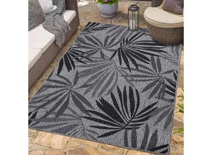 4262420649085 - Outdoorteppich CARPET CITY DUO RUG 5771 Teppiche Gr B L 160 cm x 230 cm 5 mm 1 St grau (anthrazit) Moderne Teppiche Wendeteppich Wetterfest In- & Outdoor Balkon Terrasse Wohnzimmer