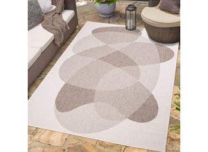 4262420649207 - Outdoorteppich CARPET CITY DUO RUG 5835 Teppiche Gr B L 160 cm x 230 cm 5 mm 1 St beige (creme) Moderne Teppiche Wendeteppich Wetterfest In- & Outdoor Balkon Terrasse Wohnzimmer