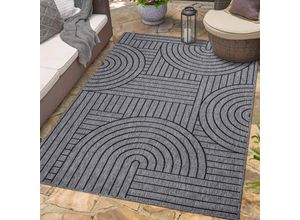 4262420649443 - Outdoorteppich CARPET CITY DUO RUG 5842 Teppiche Gr B L 160 cm x 230 cm 5 mm 1 St grau (anthrazit) Moderne Teppiche