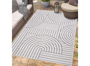 4262420649504 - Outdoorteppich CARPET CITY DUO RUG 5842 Teppiche Gr B L 160 cm x 230 cm 5 mm 1 St grau Moderne Teppiche