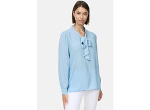 4262429952131 - PM SELECTED Damen Stilvolle Business Crepe Bluse mit Schleife in Einheitsgröße PM62