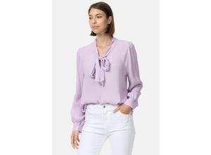 4262429952148 - PM SELECTED Damen Stilvolle Business Crepe Bluse mit Schleife in Einheitsgröße PM62