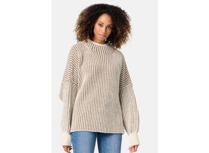 4262429952315 - PM SELECTED Damen Warmer Strickpullover mit Streifen in Einheitsgröße PM65