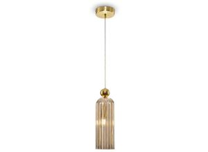 4262431050139 - - Esszimmerlampe Pendelleuchte Deckenleuchte Küchenlampe Hängelampe Gold Cognac