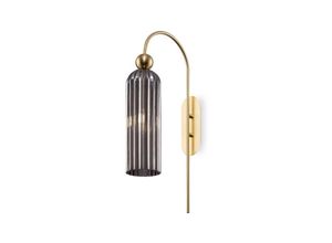 4262431050160 - - Wandleuchte Flurlampe Treppenleuchte Wandlampe Gold Glas Metall h 535 cm