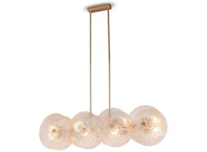 4262431050214 - - Deckenleuchte Esszimmerlampe Hängelampe Pendellampe Metall Gold 4-Flammig 103 cm