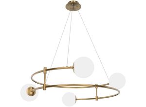 4262431050320 - - Pendelleuchte Deckenlampe Hängeleuchte Esszimmerleuchte Glas Gold d 61 cm