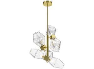 4262431050689 - Pendelleuchte Deckenlampe Küchenlampe Esszimmerleuchte Hängelampe Gold D 25 cm