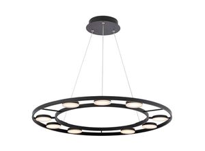 4262431050856 - - Pendellampe Hängelampe Wohnzimmerlampe schwarz led Ring Design h 150 cm