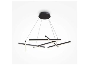 4262431052065 - - Pendelleuchte Hängeleuchte Pendellampe Wohnzimmerlampe schwarz Alu led h 120 cm