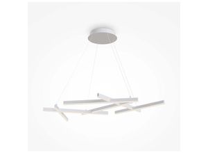 4262431052072 - Pendelleuchte Hängeleuchte Esszimmerleuchte Pendellampe weiß Alu led h 120 cm