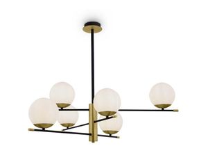 4262431052232 - - Esszimmerlampe Pendelleuchte Hängelampe Deckenlampe Matt-Gold 6-Flammig d 100 cm