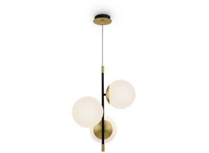 4262431052249 - Pendelleuchte Hängelampe Deckenlampe Esszimmerlampe Matt-Gold 3-Flammig D 333cm