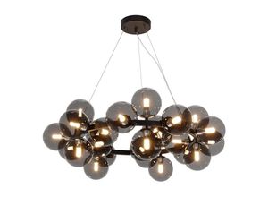 4262431052461 - Hängelampe Pendellampe Hängeleuchte Glaskugel Wohnzimmerlampe rauch H 1225 cm