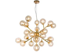 4262431052645 - - Pendelleuchte Hängelampe Esszimmerleuchte Deckenlampe Metall Glas d 65 cm