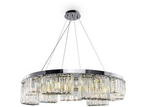 4262431053192 - - Pendelleuchte Hängelampe Deckenlampe Edelstahl Chrom Esszimmerlampe d 80 cm