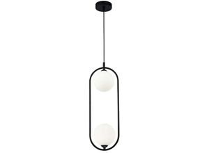 4262431054250 - - Pendellampe Pendelleuchte Hängelampe Hängeleuchte Esszimmerlampe Glas schwarz G9