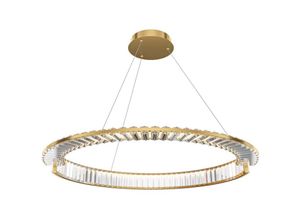 4262431054663 - - Pendellampe Esstischleuchte Hängelampe gold led Kristall Wohnzimmerlampe h 120cm