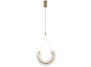 4262431054687 - Hängelampe Pendelleuchte Esszimmerlampe led Glas Wohnzimmerlampe gold h 1865 cm