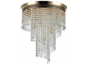 4262431056544 - - Deckenlampe Deckenleuchte Kristalllampe Wohnzimmerleuchte Metall goldfarben E14