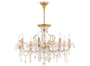 4262431056582 - - Pendelleuchte Pendellampe Kronleuchter Lüster Esszimmerlampe Metall gold d 76cm