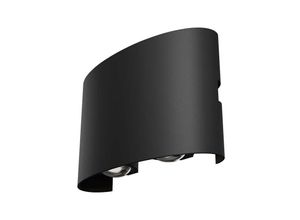 4262431057701 - - Wandleuchte Außenleuchte led Wandlampe Schwarz Metall IP54 Fassadenleuchte 400lm