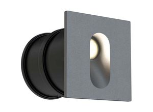 4262431058289 - - Einbauleuchte Wegleuchte Treppenleuchte led Außenleuchte IP54 Alu 7x7 cm Grau