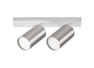 4262431063221 - - Deckenleuchte Deckenlampe Esszimmerleuchte 2 flammig Alu silber weiß verstellbar