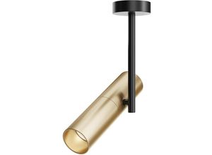 4262431063795 - - Deckenleuchte Deckenstrahler Deckenlampe Alu Schwarz Gold verstellbar h 28cm