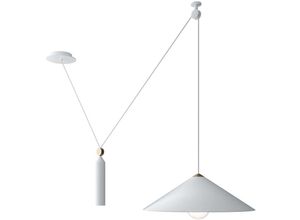 4262431064792 - Pendelleuchte Hängelampe Esszimmerlampe Küchenleuchte Deckenlampe Weiss H 140 cm