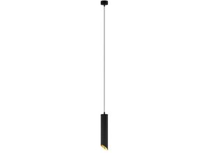 4262431065041 - - Pendelleuchte Hängelampe Deckenlampe Esszimmerlampe Alu Schwarz Gold h 30 cm