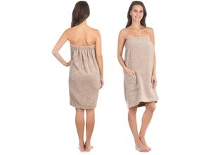 4262436780024 - Saunakilt Damen Kilt Größe s   m Premium Damenkilt aus Baumwolle Beige - Liebenstein