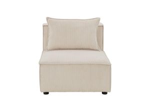 4262437180373 - modulares Sofa Domas in Cord Beige - Mittelsofa mit Kissen - individuell kombinierbar