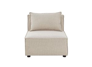 4262437180465 - modulares Sofa Domas in Stoff Beige - Mittelsofa mit Kissen - individuell kombinierbar