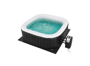 4262437181738 - Whirlpool Palmira für 6 Personen - Outdoor Indoor Pool aufblasbar eckig & LED - Schwarz