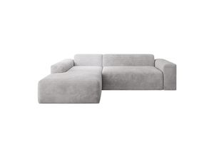 4262437182254 - Sofa Vals Links mit PESO Stoff - Ecksofa Couch Wohnzimmer modern Sitzfläche - Hellgrau